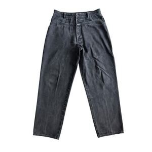 LE JEAN DE MARITHE FRANCOIS GIRBAUD 100% COTTON BLACK WIDE-LEG JEANS 36L